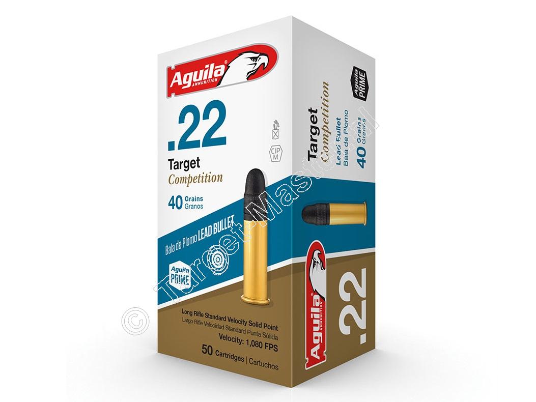 Aguila Target Ammunition .22 Long Rifle 40 grain Lead Round Nose box of 500
